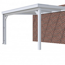 Hillhout vuren veranda Excellent 400, 412 x 410 cm, dakplaat opaal