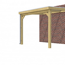 Hillhout vuren veranda Excellent 300, 312 x 310 cm, dakplaat opaal