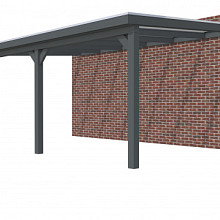 Hillhout vuren veranda Excellent 600, 612 x 410 cm, dakplaat opaal