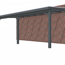 Hillhout vuren veranda Excellent 700, 712 x 310 cm, dakplaat helder