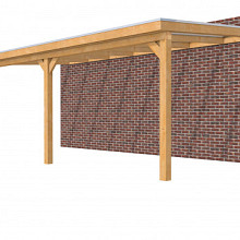 Hillhout douglas veranda Excellent 700, 712 x 360 cm, dakplaat helder