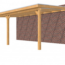 Hillhout douglas veranda Excellent 700, 712 x 410 cm, dakplaat opaal