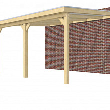 Hillhout vuren veranda Excellent 500, 512 x 410 cm, dakplaat opaal