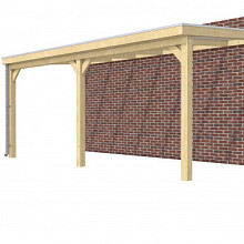 Hillhout vuren veranda Excellent 600, 612 x 310 cm, dakplaat helder