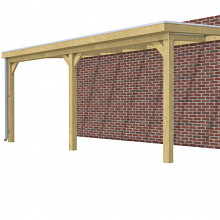 Hillhout vuren veranda Excellent 600, 612 x 310 cm, dakplaat opaal