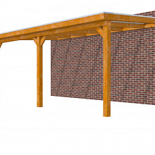 Hillhout douglas veranda Excellent 600, 612 x 360 cm, dakplaat helder