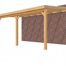 Hillhout douglas veranda Excellent 600, 612 x 360 cm, dakplaat opaal