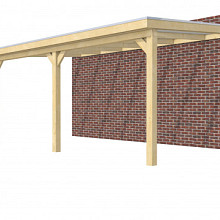 Hillhout vuren veranda Excellent 600, 612 x 360 cm, dakplaat opaal