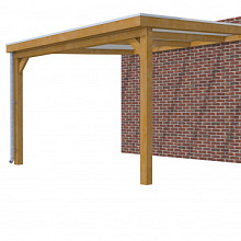 Hillhout douglas veranda Excellent 400, 412 x 410 cm, dakplaat opaal