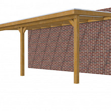 Hillhout douglas veranda Excellent 700, 712 x 360 cm, dakplaat helder