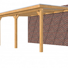 Hillhout douglas veranda Excellent 500, 512 x 410 cm, dakplaat helder