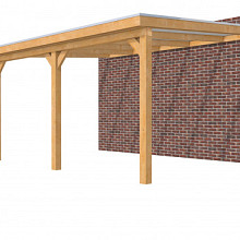 Hillhout douglas veranda Excellent 500, 512 x 410 cm, dakplaat opaal