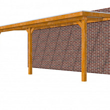 Hillhout douglas veranda Excellent 700, 712 x 310 cm, dakplaat helder