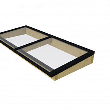 Lichtstraat maat 235x100, zwart gecoat frame, frame basis in vurenhout, groen geïmpregneerd.