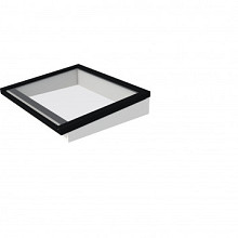 Lichtstraat maat 120x100, zwart gecoat frame, frame basis in vurenhout, wit gespoten.