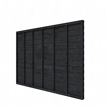 Vuren Plankenpakket t.b.v. enkelzijdige wand DHZ 328,5x224 cm, zwart geïmpregneerd