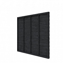Vuren Plankenpakket t.b.v. enkelzijdige wand Comfort/DHZ 246,5x224 cm, zwart geïmpregneerd