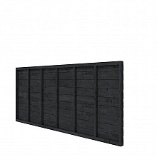 Vuren Plankenpakket t.b.v. enkelzijdige wand kapschuur Comfort 371x162 cm, zwart geïmpregneerd