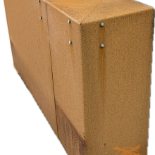 Kantopsluiting Overzetstuk Muurelement Hoek 17x45x12,8 Corten