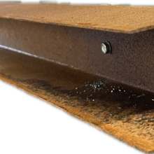Kantopsluiting U-profiel Ongelijkzijdig Opsluitband 6cm.  220x4,6x19,6x6,4 Corten