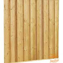 Beto-Dichtplankscherm Van Fijnbezaagde Vuren Planken, 180x180 cm. Groen Geïmpregneerd  W07920