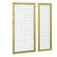 Betonijzer-Trellis Verzinkt In Raamwerk 90x180 cm.  Maas  7,5x7,5 cm. W08318 =V