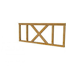 Douglas Hekwerk Met Kruis type A 178,5 x 73 cm. Groen Geïmpregneerd  1010263-02