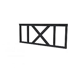 Douglas Hekwerk Met Kruis Type A 178,5 x 73 cm. Zwart Geïmpregneerd  1010263-03