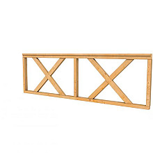 Douglas Hekwerk Met Kruis Type B, 228,5 x 73 cm. Onbehandeld  1010264
