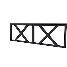Douglas Hekwerk Met Kruis Type B 228,5 x 73 cm. Zwart Geïmpregneerd  1010264-03