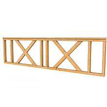 Douglas Hekwerk Met Kruis Type C, 278,5 x 73 cm. Onbehandeld  1010265