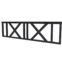 Douglas Hekwerk Met Kruis Type C 278,5 x 73 cm. Zwart Geïmpregneerd  1010265-03