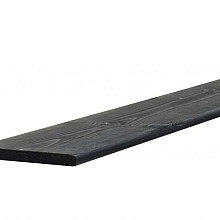 Grenen Geschaafde Plank 1,5x14x180 cm. Zwart Gedompeld  W07445