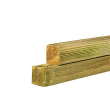 Gewolmaniseerde Paal 6,8 x 6,8 cm.