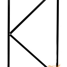 Stalen Poortframe ZWART GECOAT Verstelbaar 100x155 (Beslag mee JA/NEE)  W07655 =V