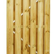 Grenen Geschaafde Plankendeur Op Verstelbaar Stalen Frame 120 x 195 cm. Recht, Groen Geïmpregneerd  1060620  (W07680)