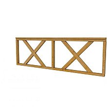 Douglas Hekwerk Met Kruis type B 228,5 x 73 cm. Groen Geïmpregneerd  1010264-02