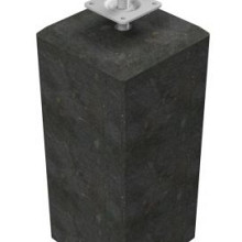 Betonpoer XL, 22x22x40 cm. Recht, Schroefdraad M20, Antraciet  1058236