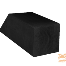 Vuren Paal Gs Verlijmd 12 x 12 x 250 Zwart Gedompeld  1058828