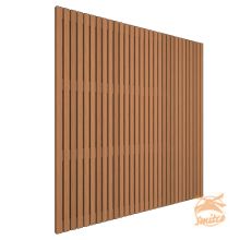 Thermovision Ayous Geschaafd Latten Scherm, Recht Horizontaal/Verticaal, 180 x 180 cm.  1058803