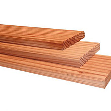 Douglas Dekdelen 2,5x14,5 met 1 zijde glad, 1 zijde profiel Onbehandeld