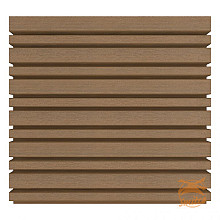 NewTechWood Composiet Co-Extrusie Wand Bekleding Castellation 4325 Profiel, 2,5 x 19,6 x 290 cm. Teak  1060374