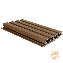 NewTechWood Composiet Co-Extrusie Wand Bekleding Rhombus Profiel, 3,3 x 21,5 x 390 cm. Teak  1059172