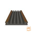 NewTechWood Composiet Co-Extrusie Enkelzijdig Dekdeel Houtstructuur 2,3 x 13,8 x 400 cm. Teak  1059168