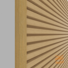 NewTechWood Aluminium Co-Extrusie Eindprofiel Rhombus t.b.v. Wand Bekleding, 5 x 5 x 300 cm. Red Cedar  1059180