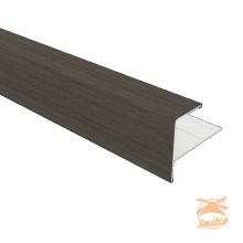 NewTechWood  Aluminium Co-Extrusie Eindprofiel Rhombus t.b.v. Wand Bekleding, 5 x 5 x 300 cm. Silver Gray  1059181