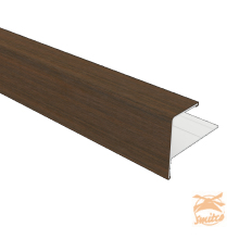 NewTechWood Aluminium Co-Extrusie Eindprofiel Rhombus t.b.v. Wand Bekleding, 5 x 5 x 300 cm. Ipe  1059182