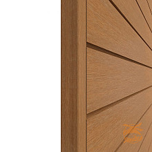 NewTechWood Composiet Co-Extrusie Eindprofiel Castellation t.b.v. Wand Bekleding, 7 x 5 x 300 cm. Red Cedar  1060364