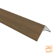 NewTechWood Aluminium Co-Extrusie Hoekprofiel Rhombus t.b.v. Wand Bekleding, 6 x 6 x 300 cm. Teak  1059188