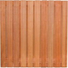 Hardhout Rechtscherm 21-Planks 180 x 180 cm.  99361